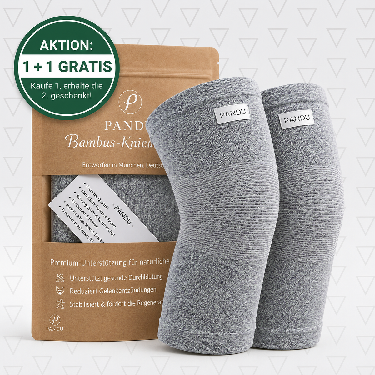 Pandu™ Bambus Kniebandage (2 Stück)