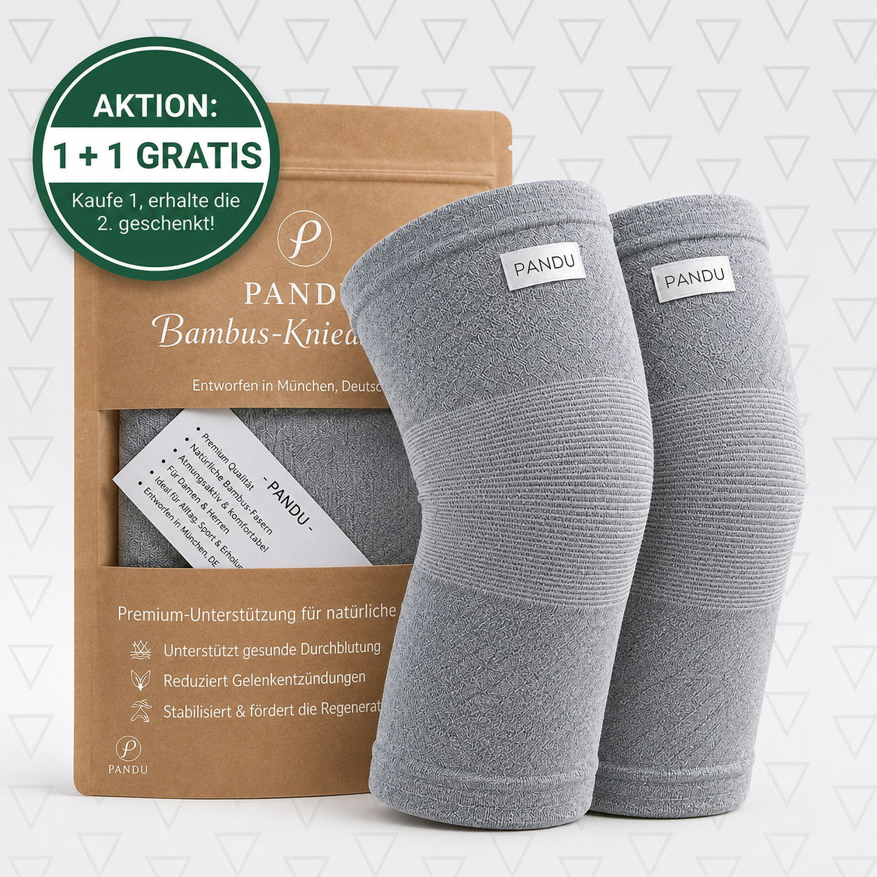 Pandu™ Bambus Kniebandage (2 Stück)