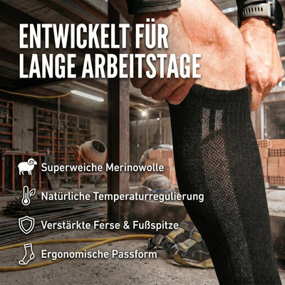 Performance Arbeitssocken aus Merinowolle